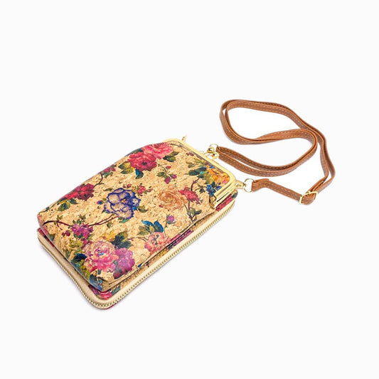 Cork Crossbody Phone Bag LX181601 Full View