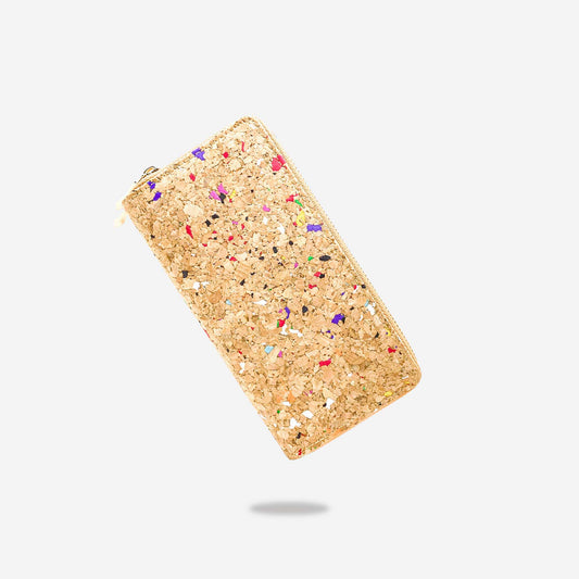 Natural Cork Wallet Dots
