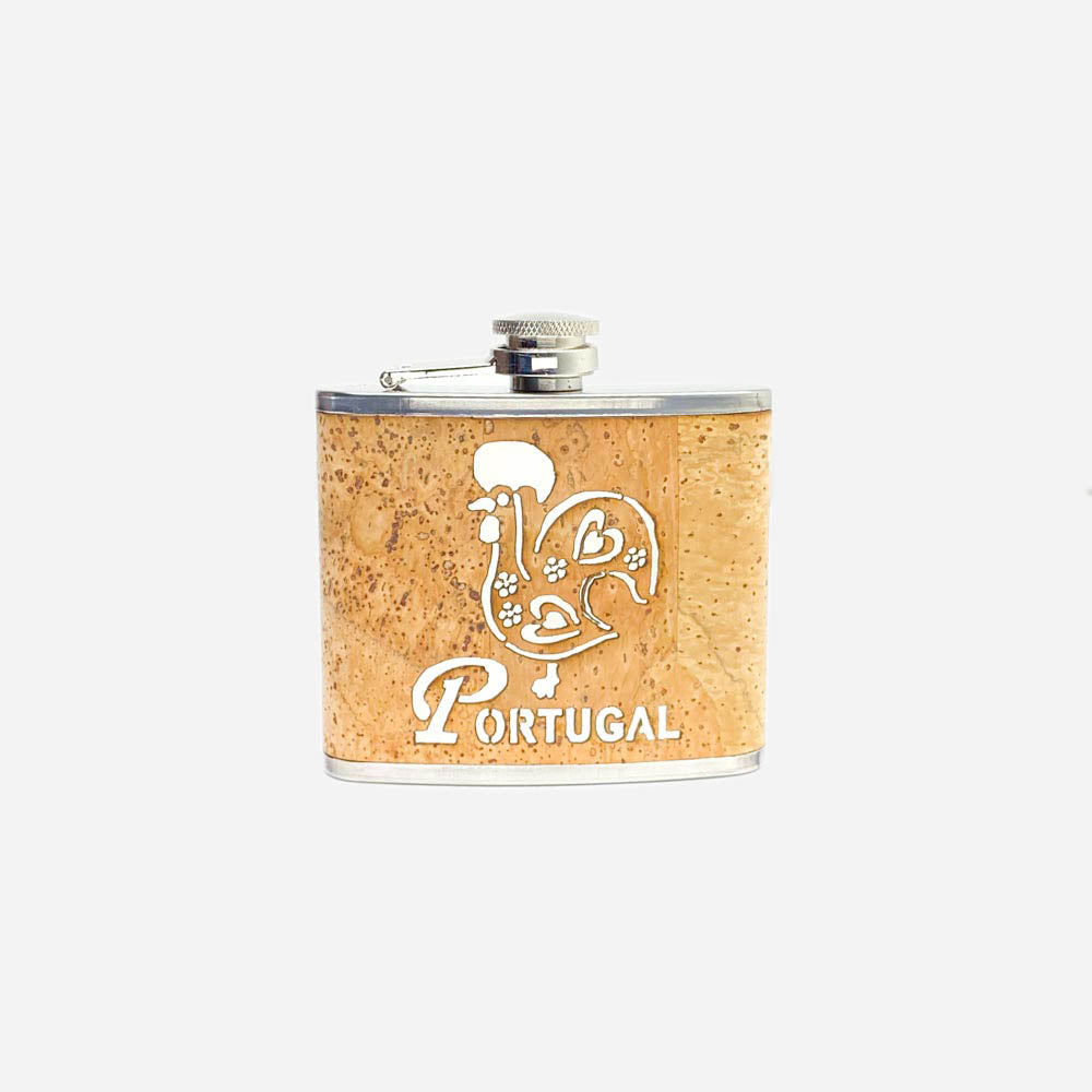 Cork Hip Flask Design Galo de Barcelos
