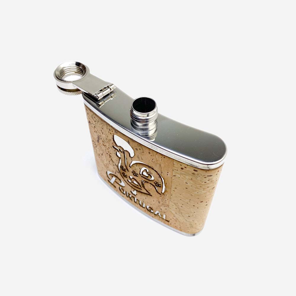 Cork Hip Flask Design Galo de Barcelos