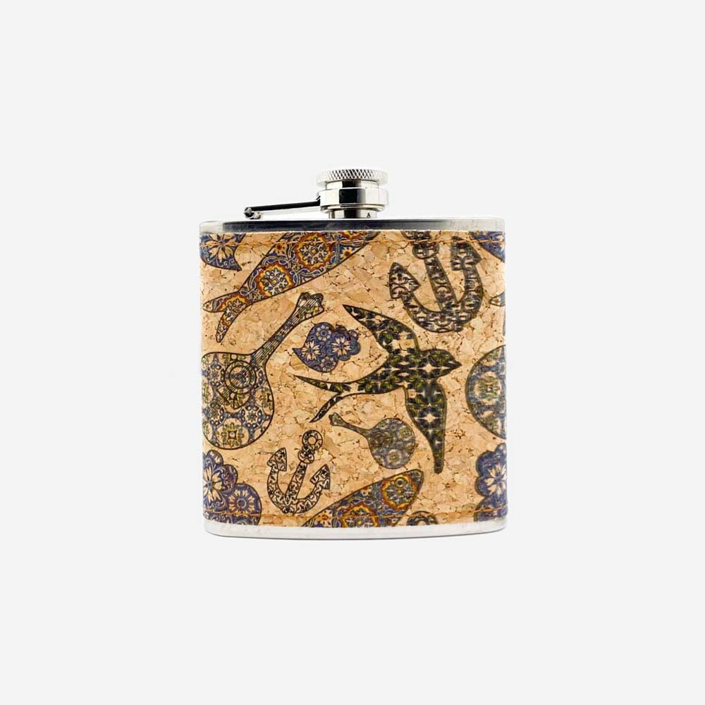 Cork Hip Flask Pattern Cultural Elements