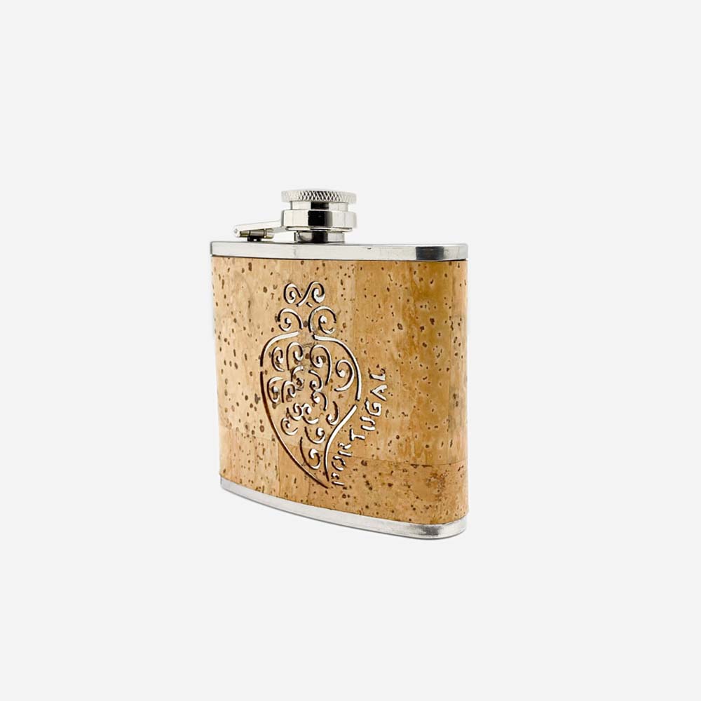 Cork Hip Flask Design Heart of Viana