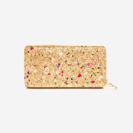 Natural Cork Wallet Dots