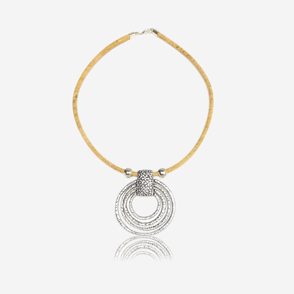 Handmade Natural Cork Necklace Simplicity LN1010