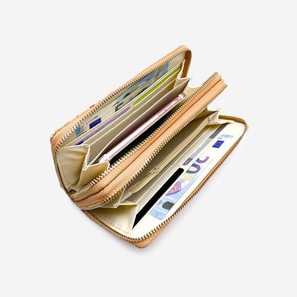 Natural Cork Wallet Dots